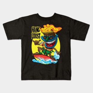 Hang Loose Tiki Surfer Kids T-Shirt